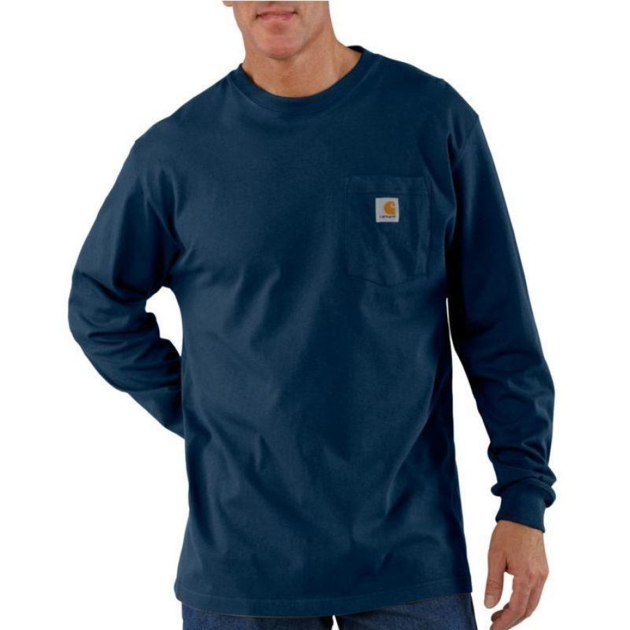 Workwear Carhartt T-Shirts | Carhartt Long Sleeve Pocket T-Shirt