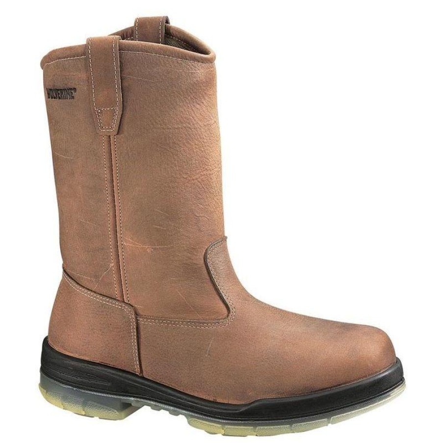 Footwear Wolverine Steel Toe | Wolverine Durashocks Steel Toe Insulated Waterproof Wellington Brown