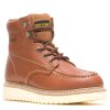 Footwear Wolverine Work Boots | Wolverine Moc Toe Wedge Heel 6-Inch Work Boots Brown