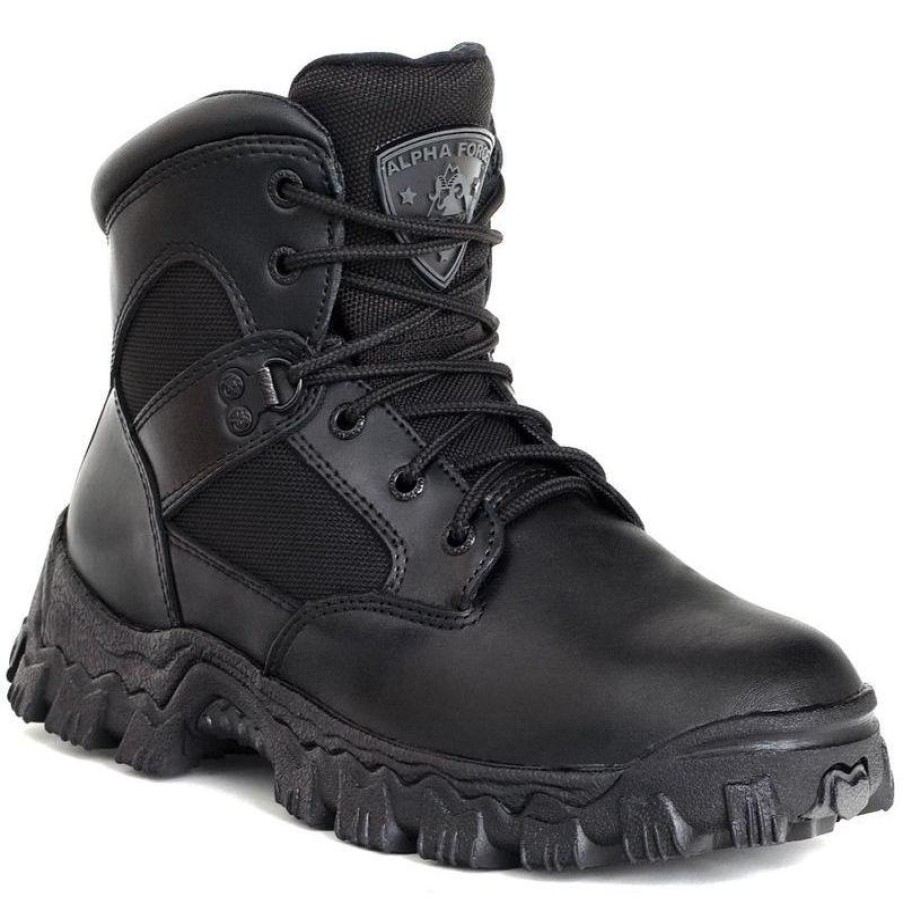 Footwear Rocky Tactical | Rocky 6-Inch Waterproof Alpha Force Boots Black