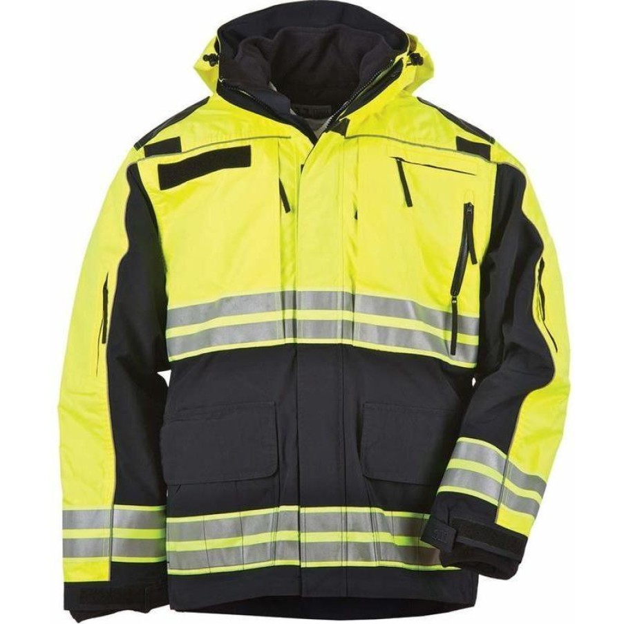 Outerwear 5.11 Tactical Rain Jackets | 5.11 Tactical Tactical Responder Hi Vis Parka