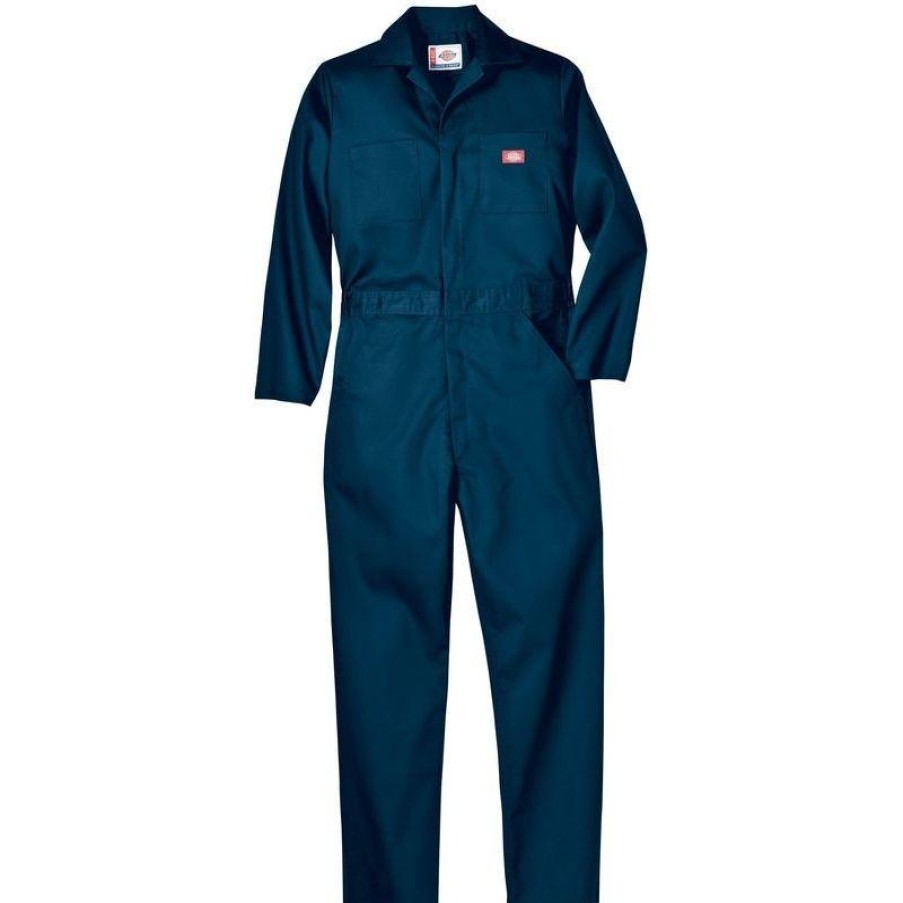 Outerwear Dickies Coveralls | Dickies Men'S Basic Long Sleeve Coveralls Dark Navy