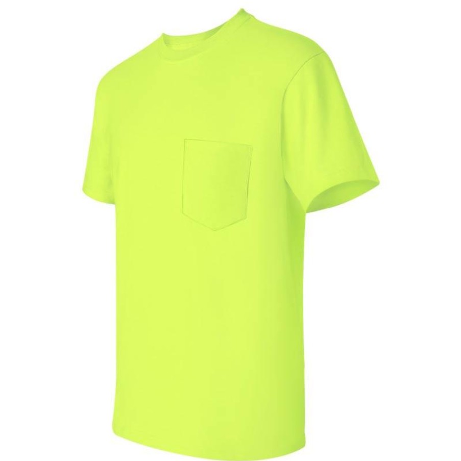 Workwear Work Force Hi-Visibility Shirts | Work Force Men'S Short Sleeve Enhanced Visibility T-Shirt Hi Viz Green