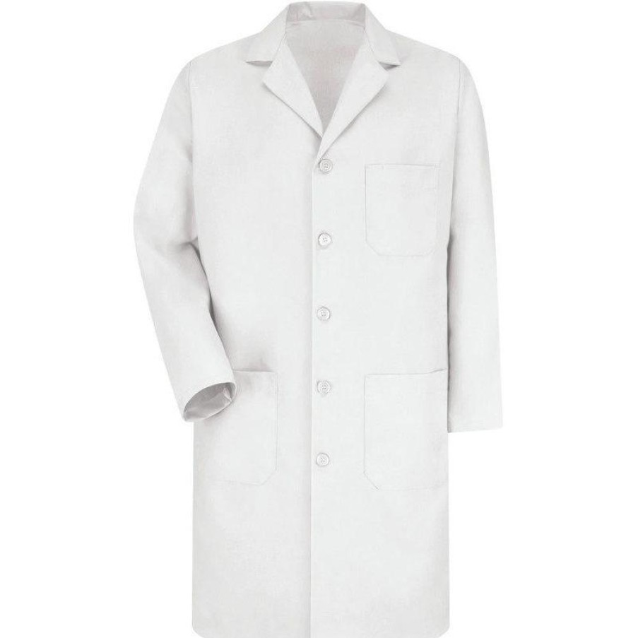 Healthcare Red Kap Lab Coats & Jackets | Red Kap Men'S Button Front 41-Inch Lab Coat