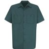 Workwear Red Kap Work Shirts | Red Kap Men'S Short Sleeve Wrinkle Resistant Cotton Work Shirt