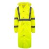 Outerwear Work Force Rain Jackets | Work Force Men'S Class 3 Hi-Visibility Long Rain Coat Hi Viz Green