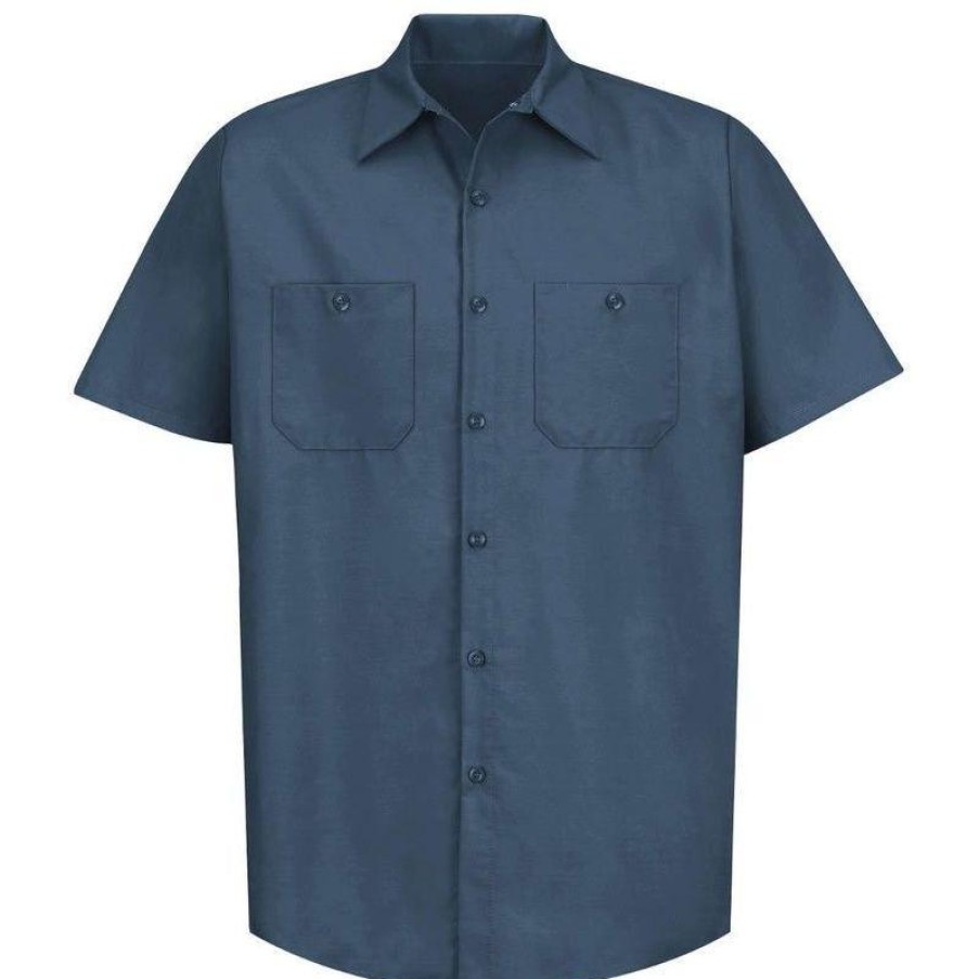 Workwear Red Kap Work Shirts | Kap Men'S Short Sleeve Industrial Work Shirt