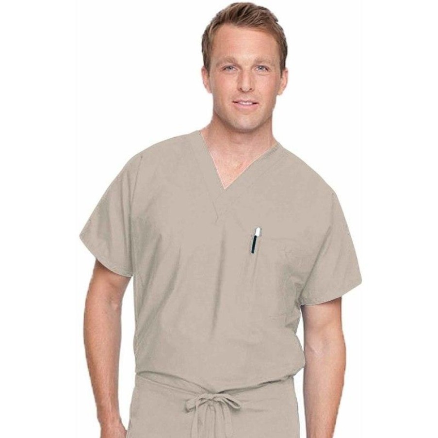 Healthcare Landau Scrub Tops | Landau Unisex Reversible V-Neck Scrub Top - Tall