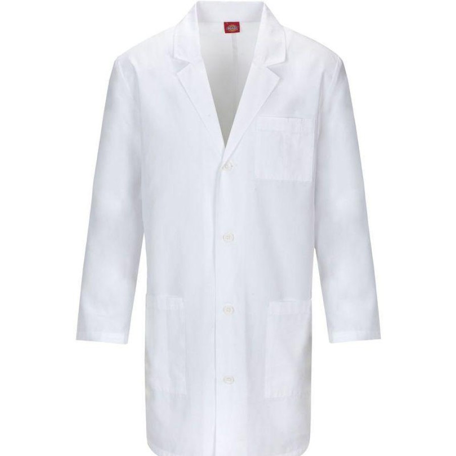 Healthcare Dickies EDS Lab Coats & Jackets | Dickies Eds Unisex Lab Coat White