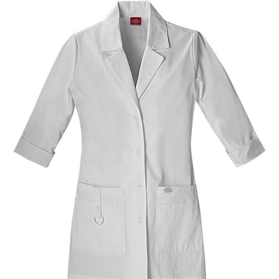 Healthcare Dickies EDS Lab Coats & Jackets | Dickies Eds Eds Women'S Junior Fit Lab Coat White