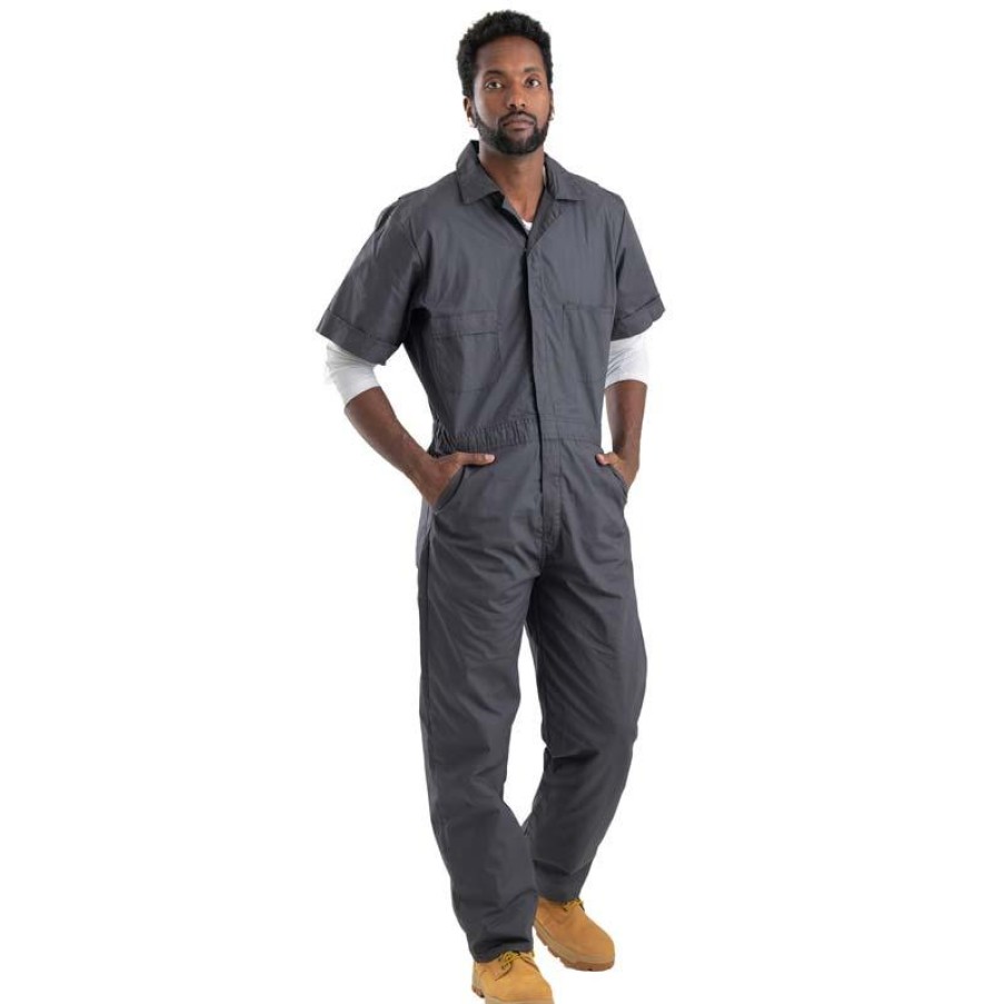 Outerwear Berne Coveralls | Berne Poplin Short Sleeve Coveralls