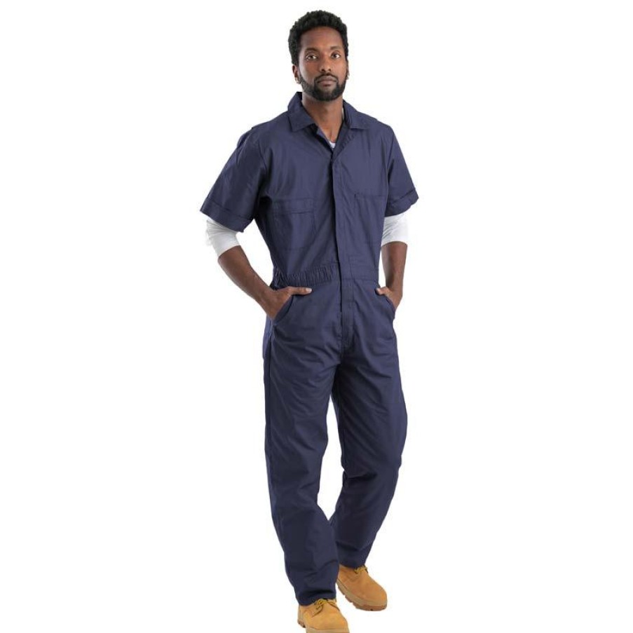 Outerwear Berne Coveralls | Berne Poplin Short Sleeve Coveralls