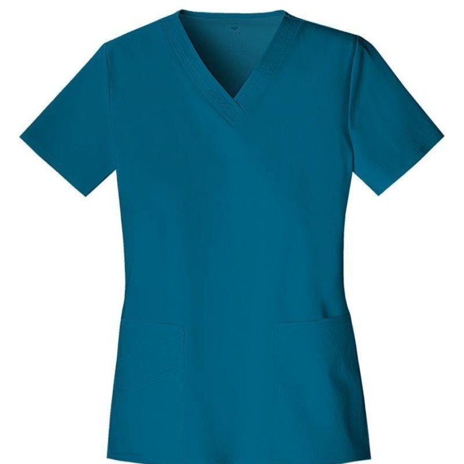 Healthcare Cherokee Luxe Scrub Tops | Cherokee Luxe Women'S V-Neck Scrub Top