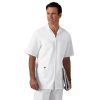 Healthcare Cherokee Lab Coats & Jackets | Cherokee Med-Man Short Sleeve Zip Scrub Jacket White