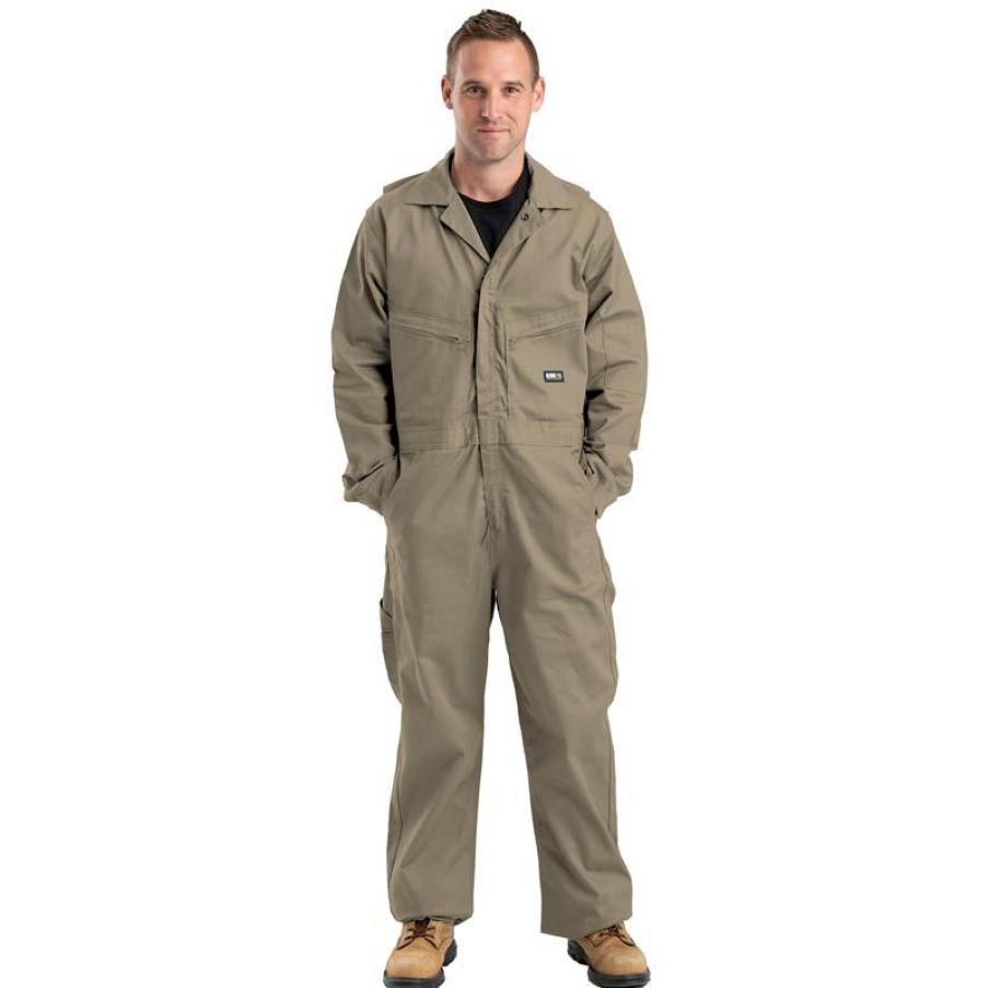 Outerwear Berne Coveralls | Berne Men'S Flame Resistant Unlined Deluxe Coveralls