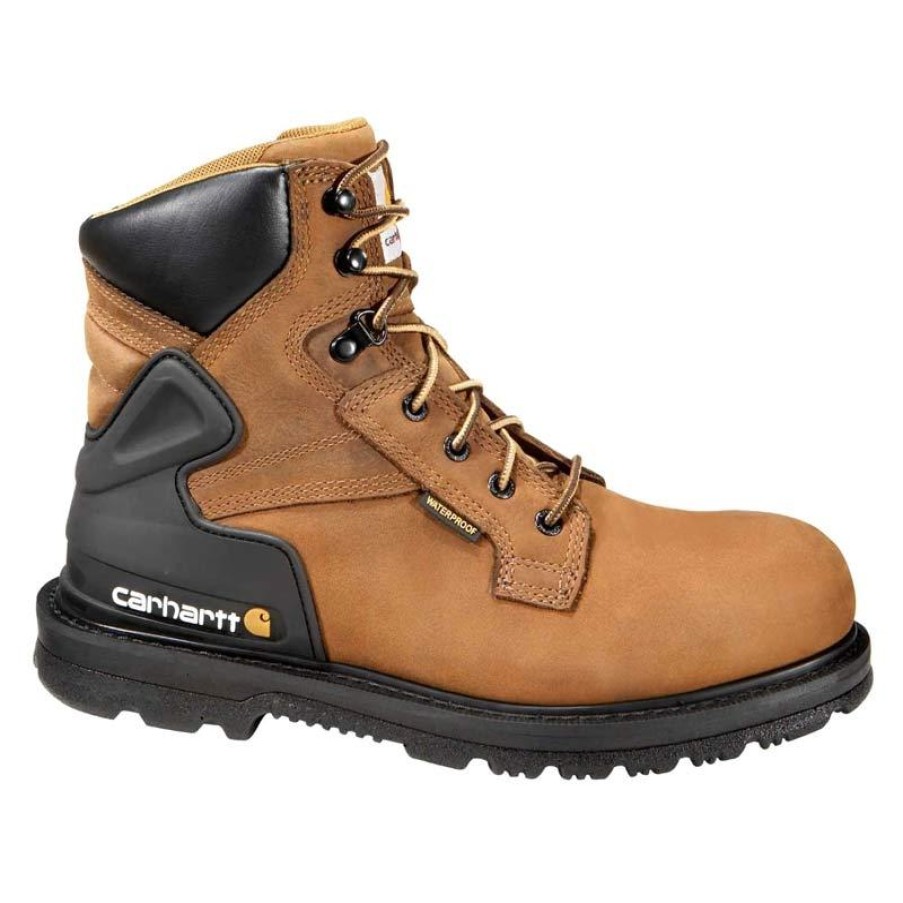 Footwear Carhartt Steel Toe | Carhartt Men'S 6" Waterproof Steel Toe Work Boot Bison