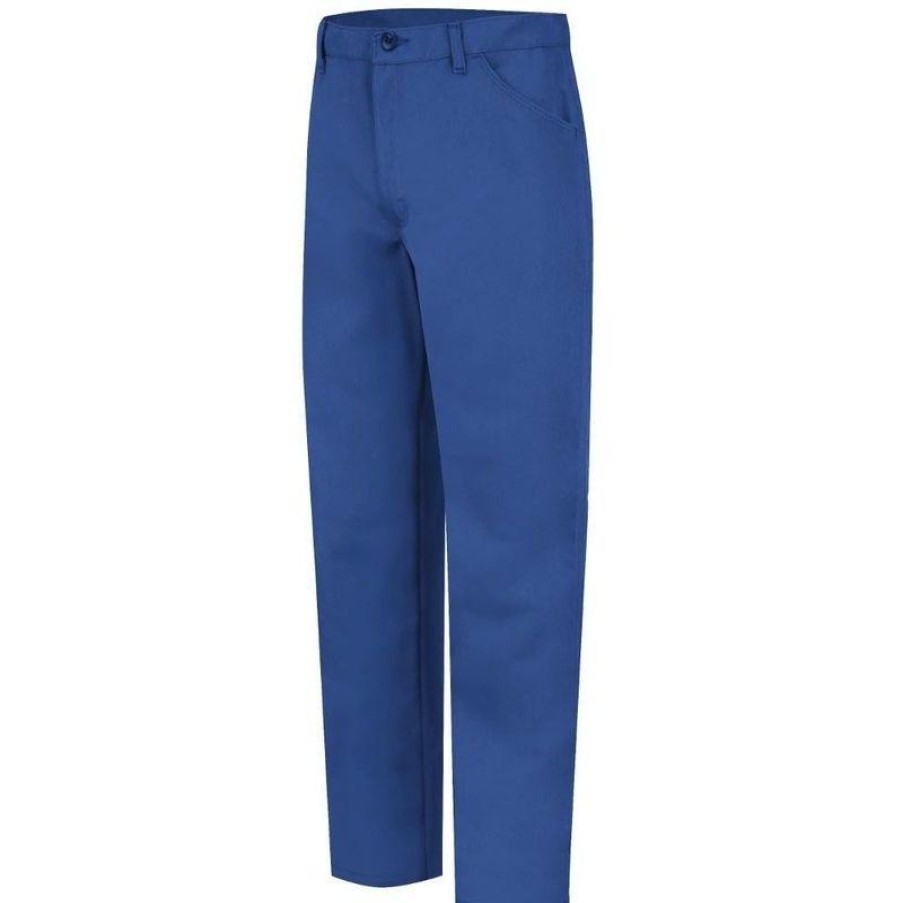 Workwear Bulwark Flame Resistant Bottoms | Bulwark Men'S Nomex Iiia Flame Resistant Jean Style Work Pants Royal Blue