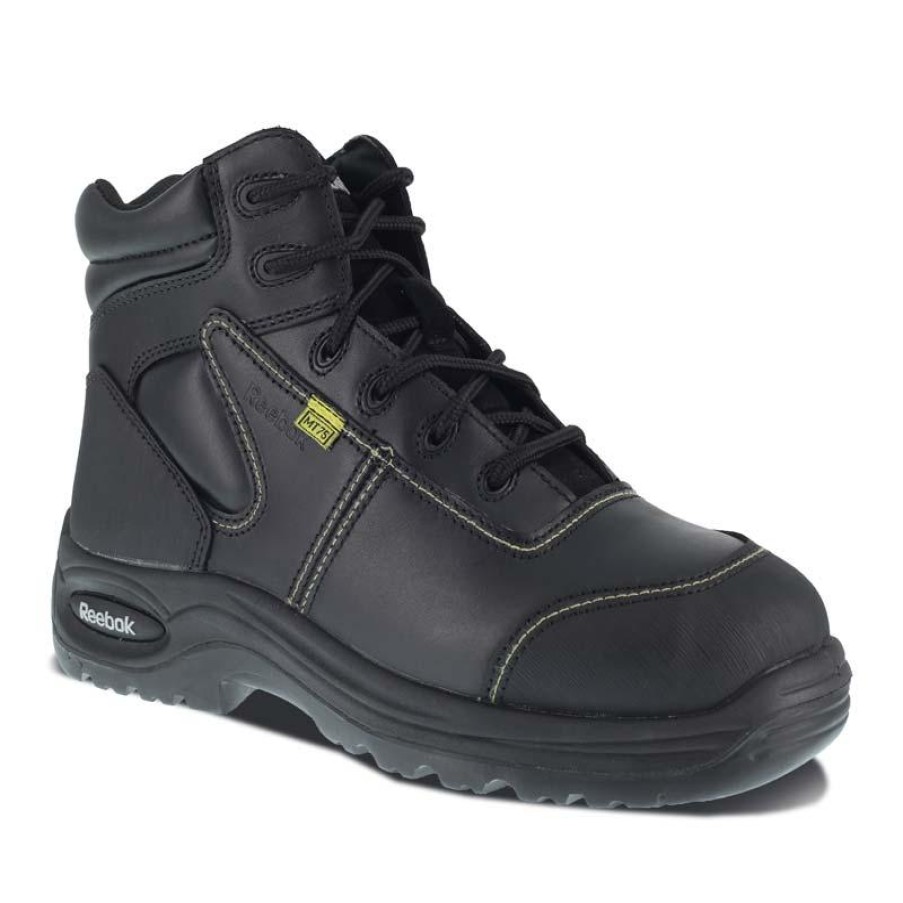 Footwear Reebok Met Guard | Reebok Men'S Trainex 6-Inch Int Metatarsal Guard Comp Toe Boots Black