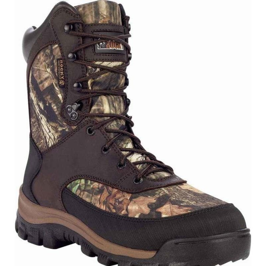 Footwear Rocky Hiking | Rocky Men'S 8-Inch Core Camouflage Waterproof Boots Brown / Mo Infinity