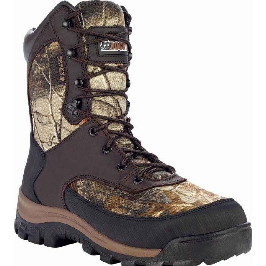 Footwear Rocky Hiking | Rocky Men'S 8-Inch Core Camouflage Waterproof Boots Brown / Realtree Ap