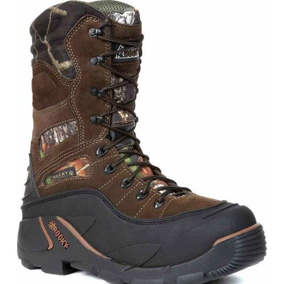 Footwear Rocky Hiking | Rocky Men'S 9-Inch Blizzardstalker Pro Waterproof Boots Brown / Mobu