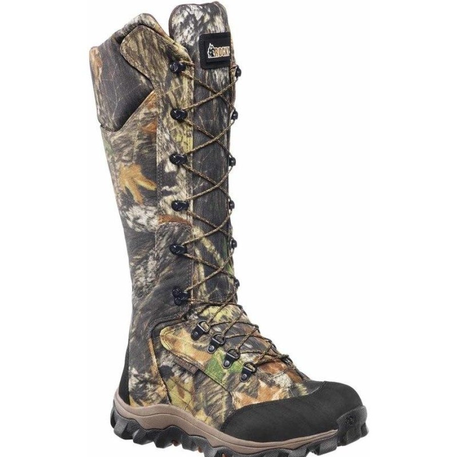 Footwear Rocky Wellington | Rocky Men'S 16-Inch Lynx Snake Camouflage Waterproof Side-Zip Boots Mobu