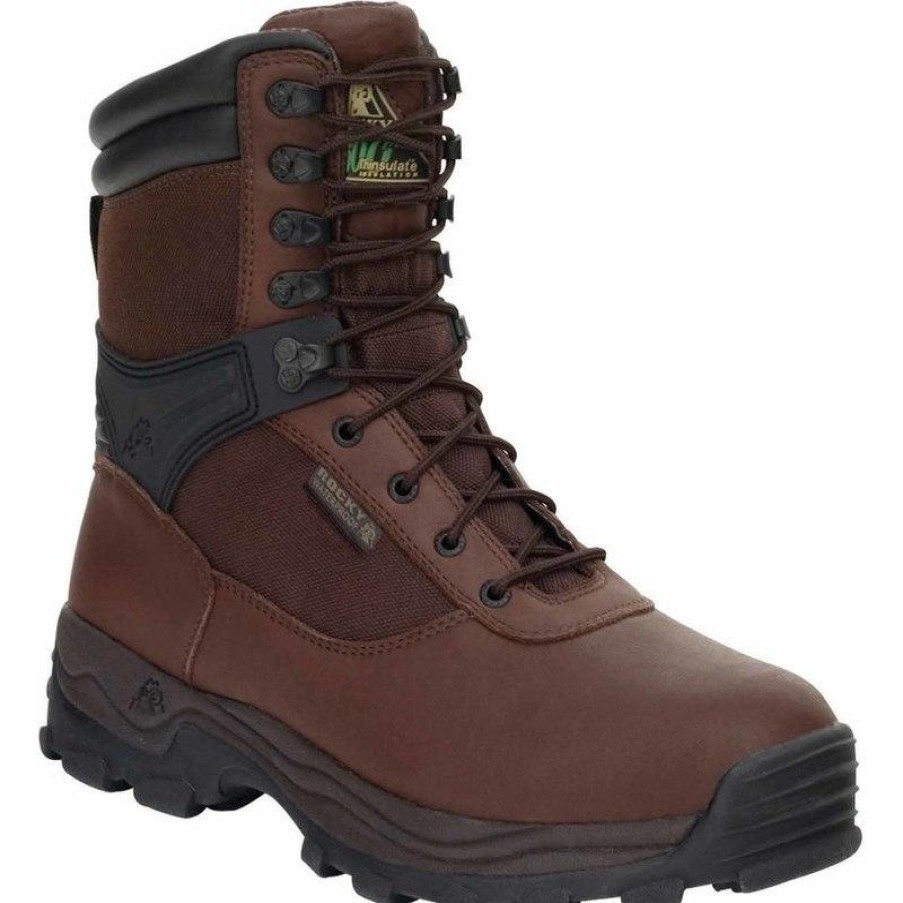 Footwear Rocky Steel Toe | Rocky Men'S 8-Inch Sport Utility Pro Insulated Waterproof Steel Toe Boots Brown