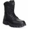 Footwear Rocky Non-Steel Safety Toe | Rocky Men'S 8-Inch Alpha Force Side- Zip Waterproof Composite Toe Boots Black