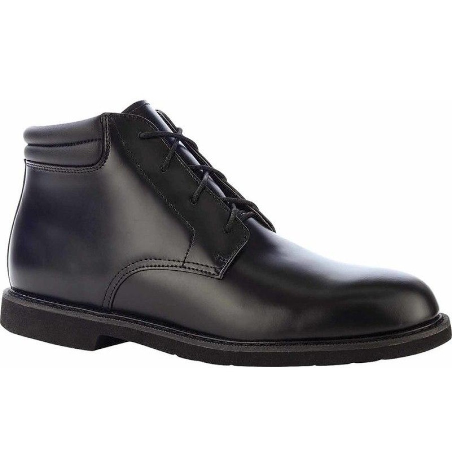 Footwear Rocky Oxfords | Rocky Men'S Professional Dress Polishable Chukka Shoes Black