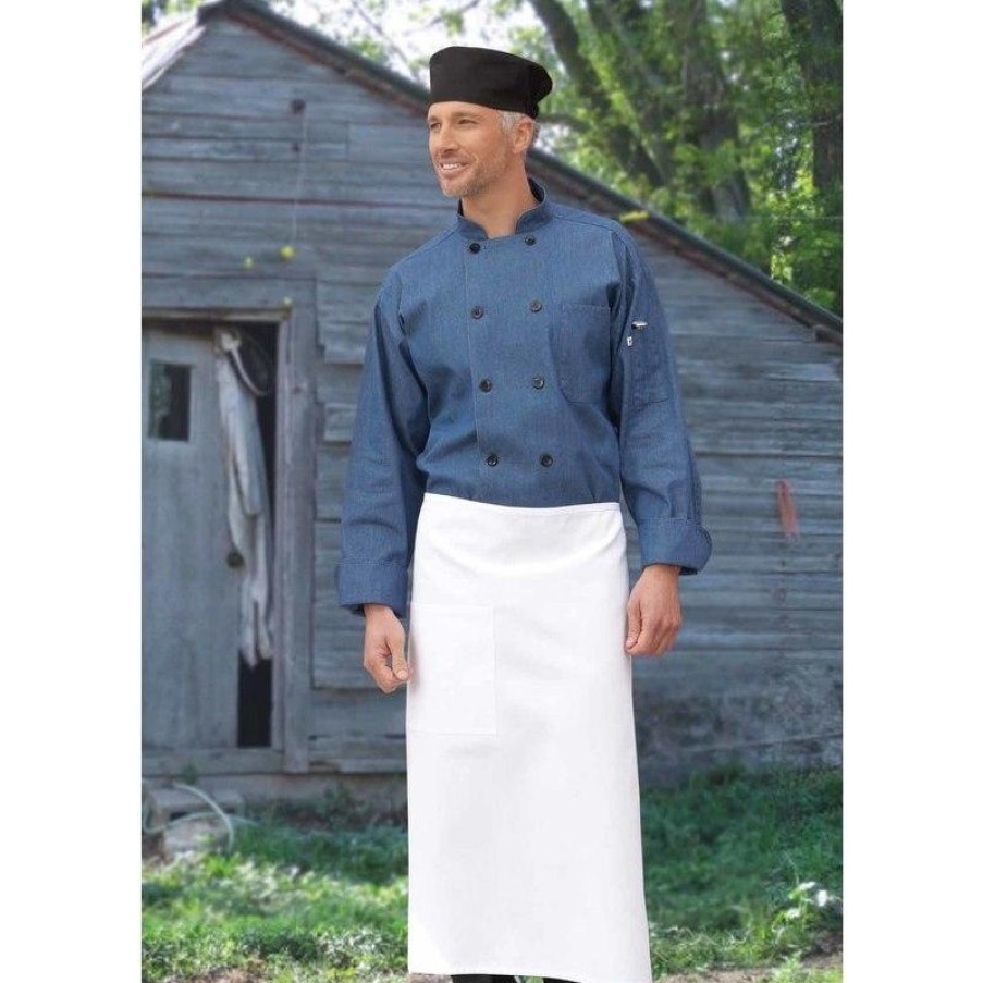 Workwear Uncommon Threads Chef Coats | Uncommon Threads Aspen 10 Button Chef Coat Chambray