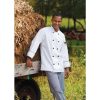 Workwear Uncommon Threads Chef Coats | Uncommon Threads Madrid 10 Button Contrast Piping Chef Coat White / Black