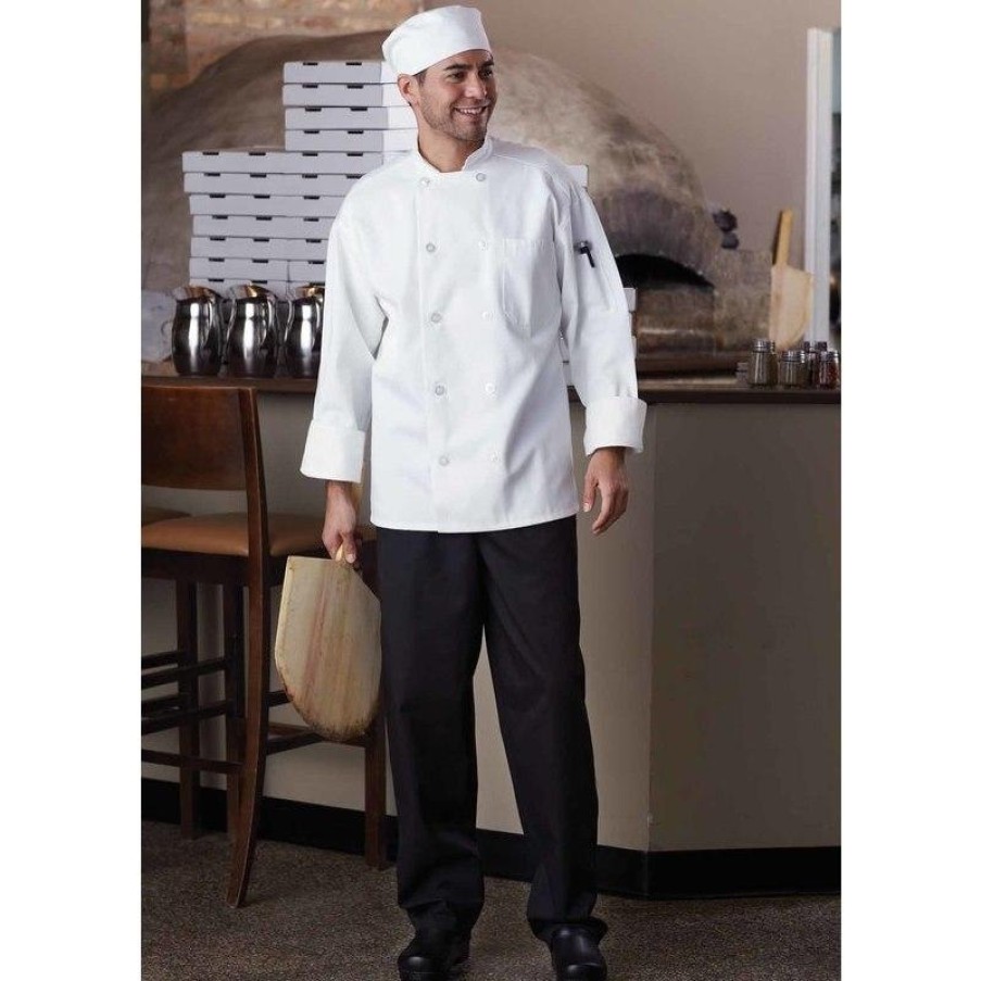 Workwear Uncommon Threads Chef Coats | Uncommon Threads Classic 10 Button Wicking Mesh Chef Coat