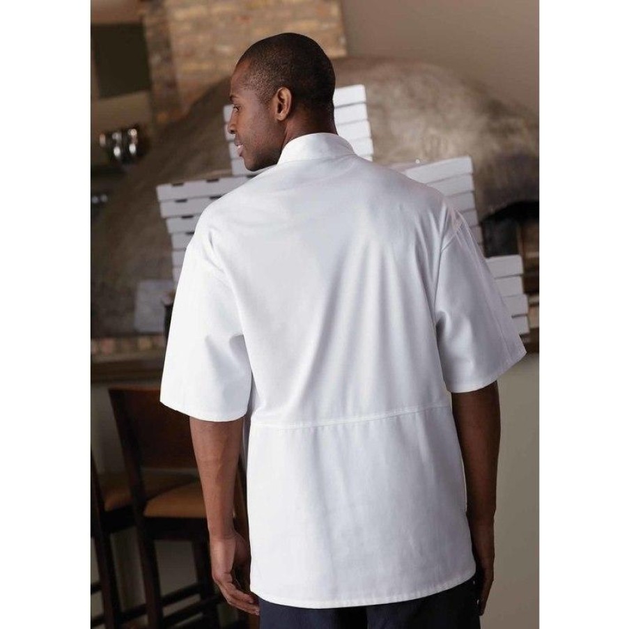 Workwear Uncommon Threads Chef Coats | Uncommon Threads Calypso Short Sleeve Tunic Style Chef Coat