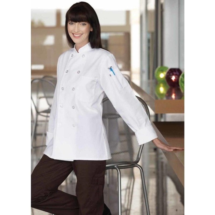 Workwear Uncommon Threads Chef Coats | Uncommon Threads Women'S Napa 10 Pearl Button Chef Coat