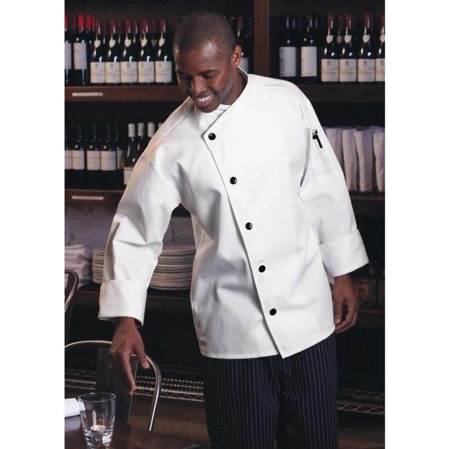 Workwear Uncommon Threads Chef Coats | Uncommon Threads Greentab Rio 5 Button No Pocket Chef Coat