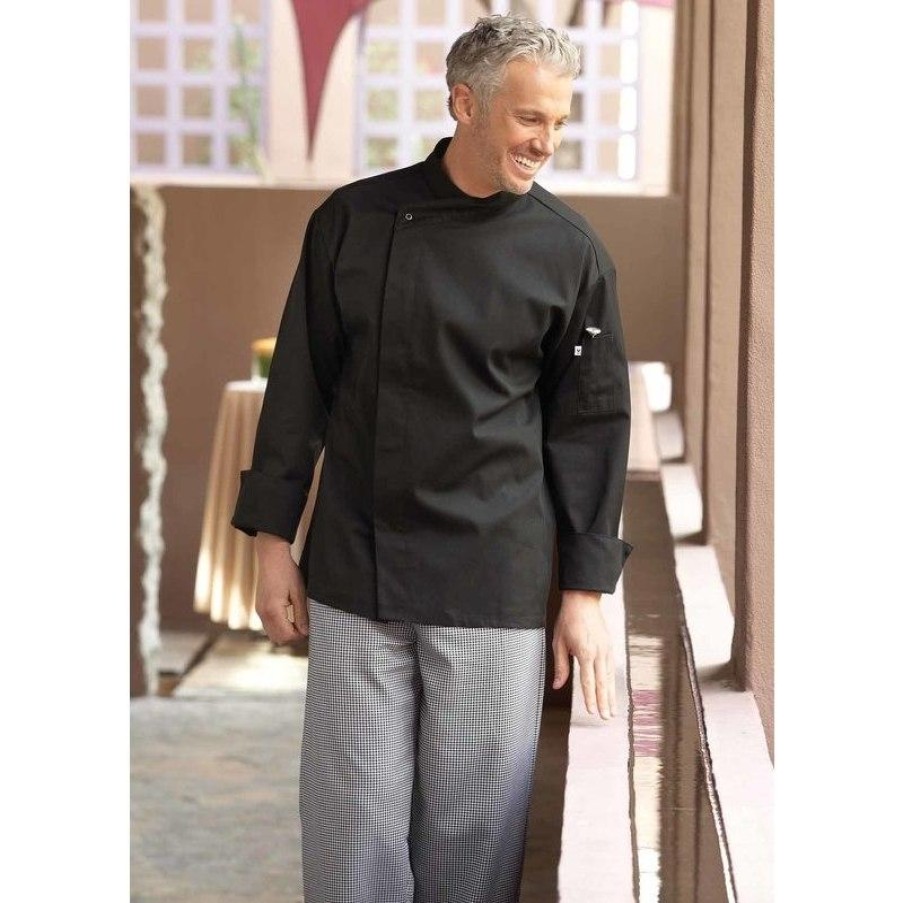 Workwear Uncommon Threads Chef Coats | Uncommon Threads Santorini Tunic Style Snap Closure Chef Coat