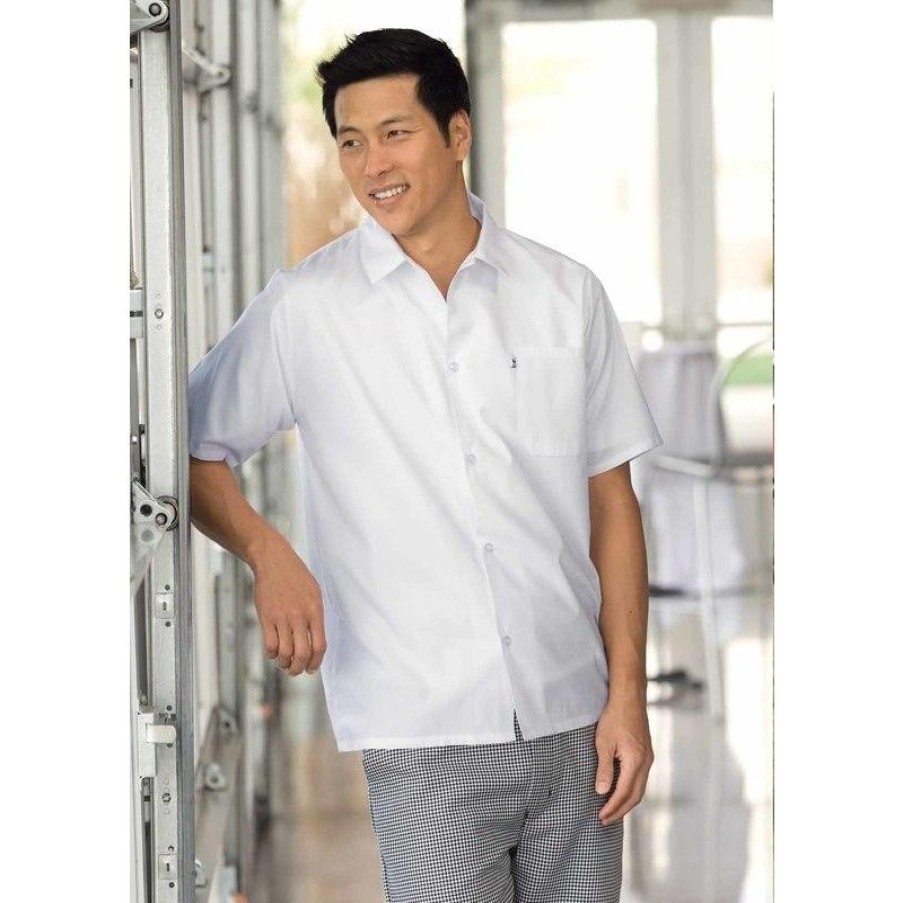 Workwear Uncommon Threads Chef Shirts | Uncommon Threads Classic Short Sleeve 5 Button Utility Shirt