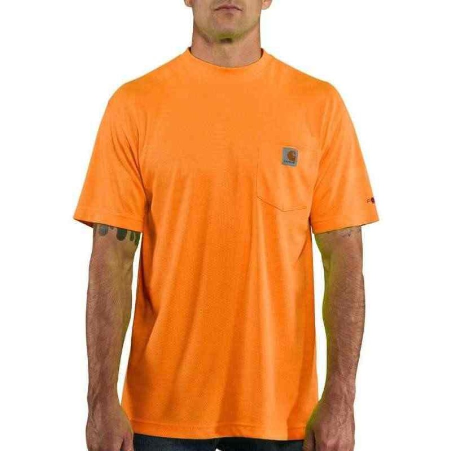 Workwear Carhartt Hi-Visibility Shirts | Carhartt Men'S Force Color Enhanced Short Sleeve T-Shirt