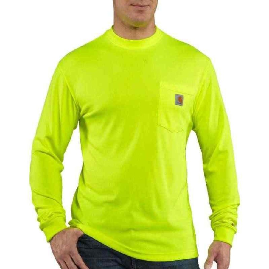 Workwear Carhartt Hi-Visibility Shirts | Carhartt Men'S Force Color Enhanced Long Sleeve T-Shirt