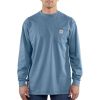 Workwear Carhartt Flame Resistant Shirts | Carhartt Men'S Fire Resistant Force Long Sleeve T-Shirt