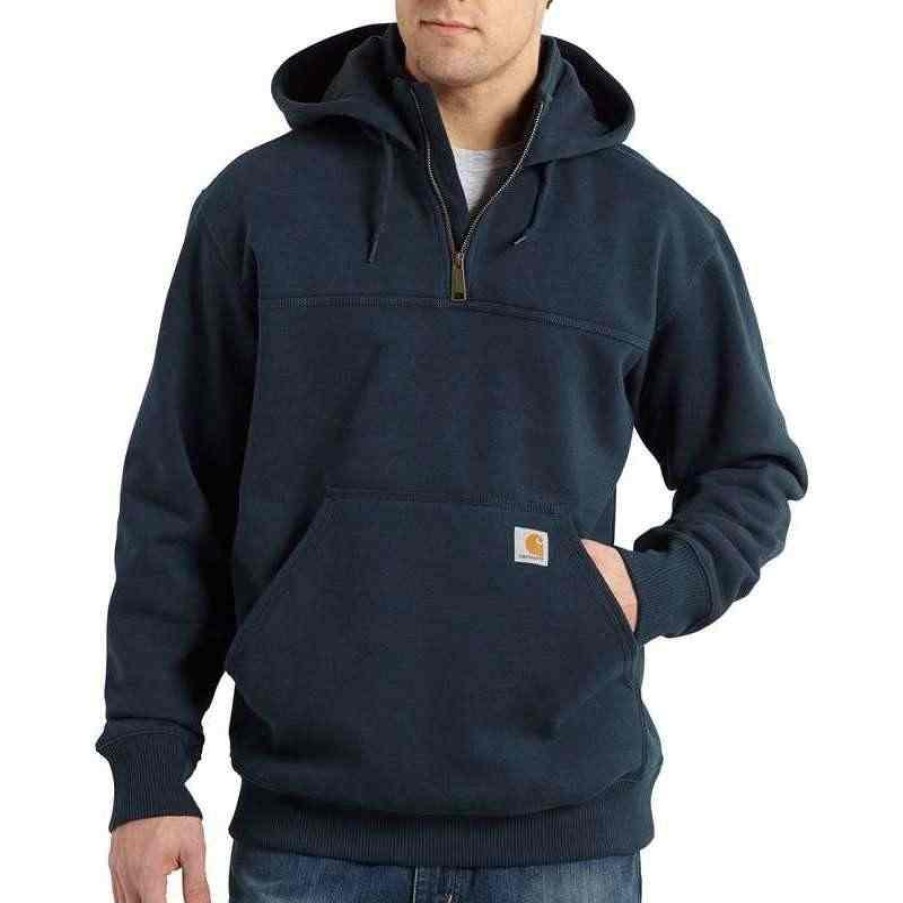 Outerwear Carhartt Hoodies | Carhartt Men'S Rain-Defender Paxton Zip Mock Hoodie