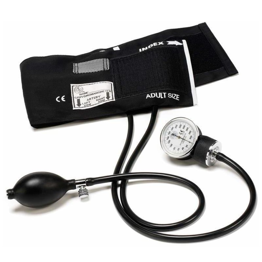 Accessories Prestige Blood Pressure Devices | Prestige Adult Cotton Cuff Aneroid Sphygmomanometer Black