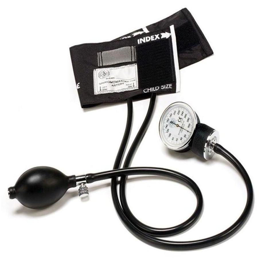 Accessories Prestige Blood Pressure Devices | Prestige Pediatric Cotton Cuff Aneroid Sphygmomanometer Black