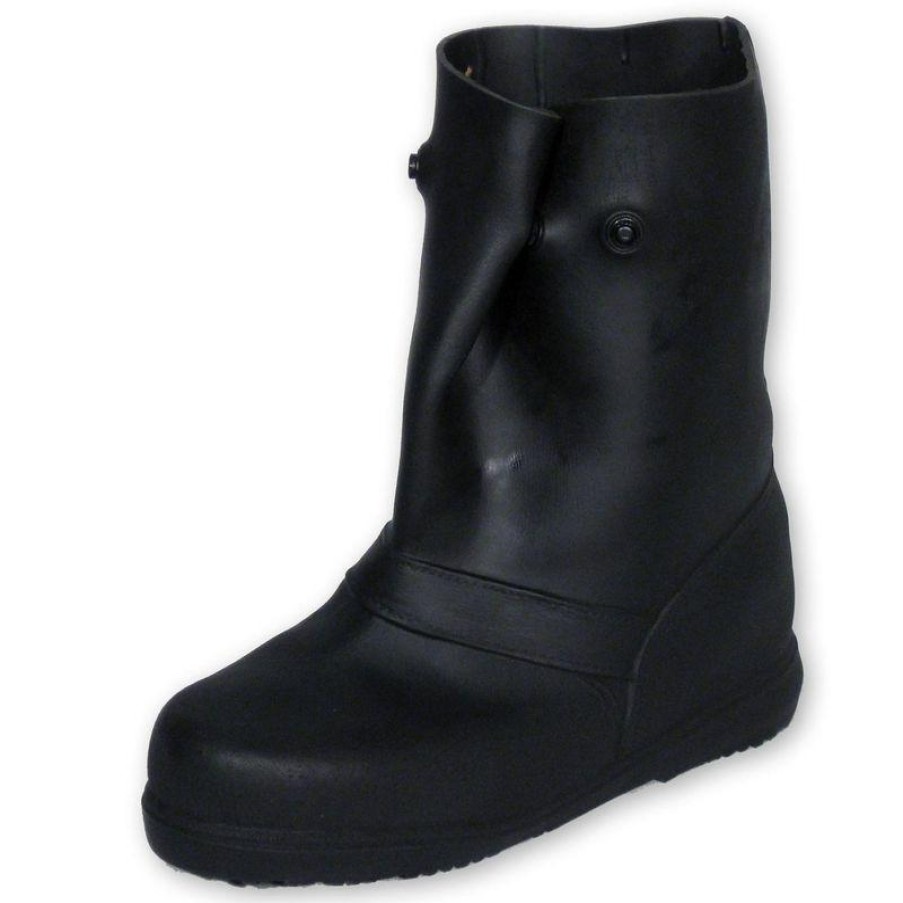 Outerwear Treds Rain Boots | Treds Usa Made 12-Inch Rubber Overshoes Black