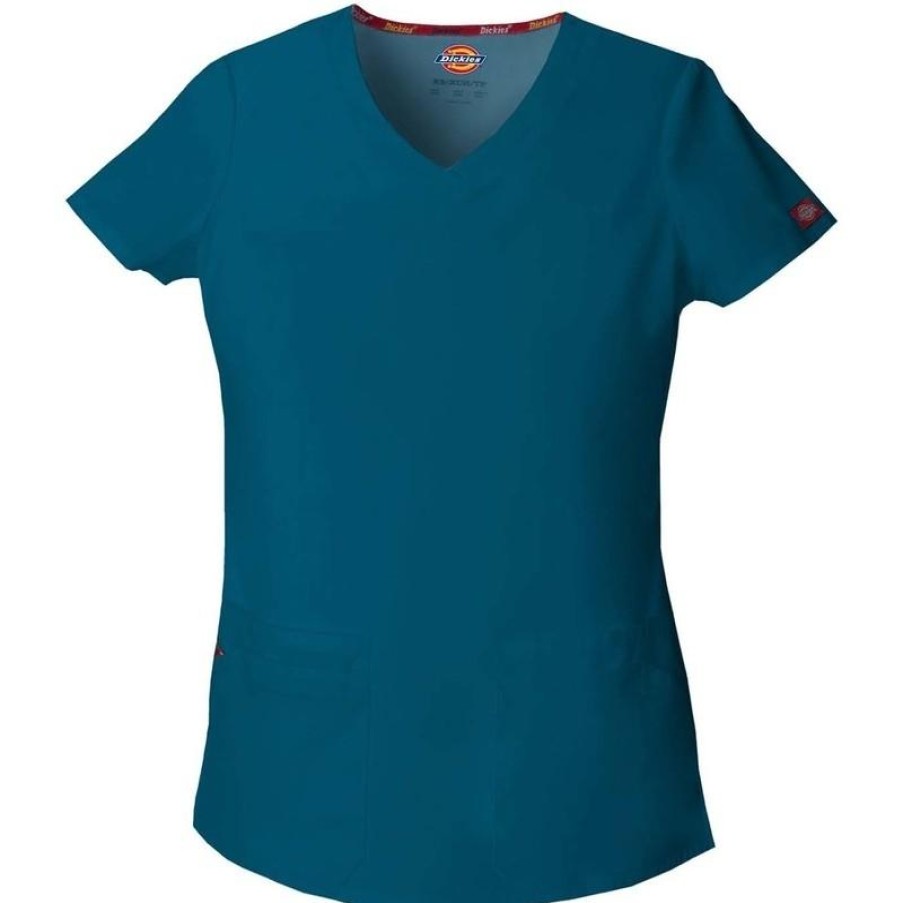 Healthcare Dickies EDS Signature Scrub Tops | Dickies Eds Signature Women'S Jr. Fit V-Neck Scrub Top