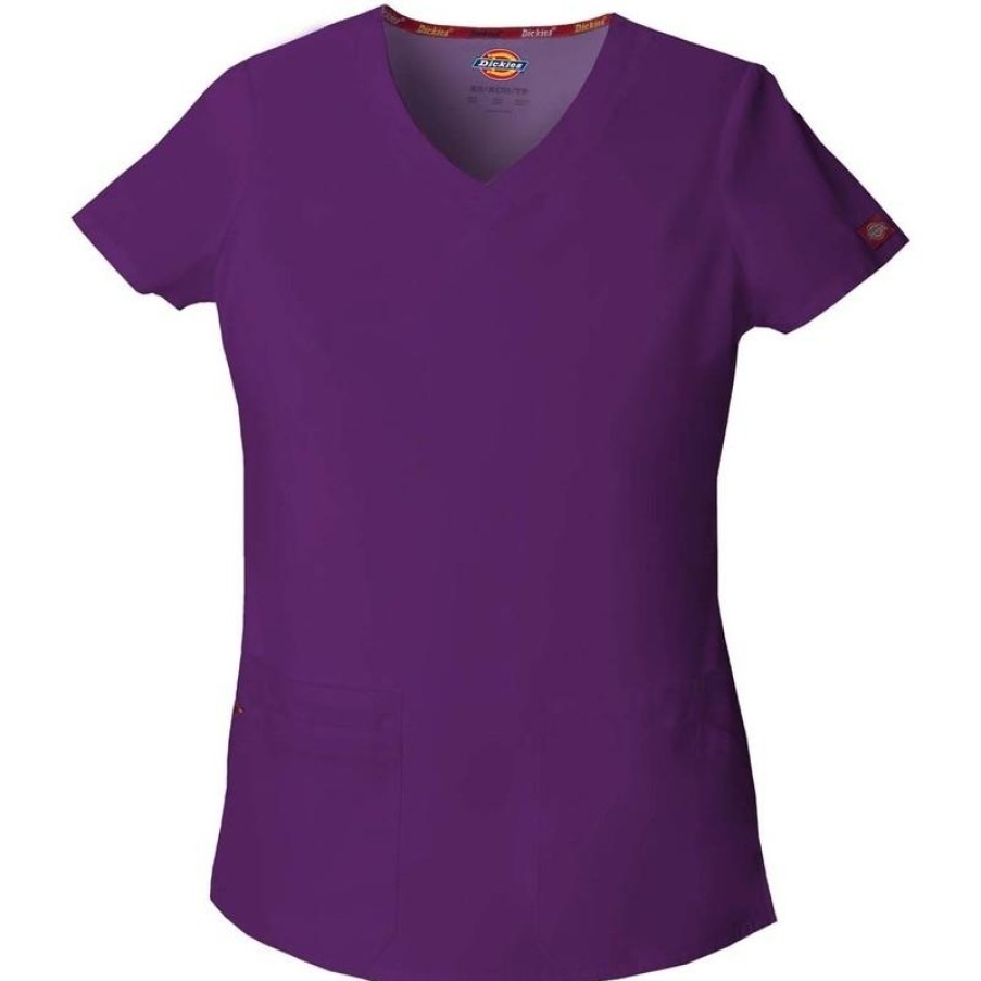 Healthcare Dickies EDS Signature Scrub Tops | Dickies Eds Signature Women'S Jr. Fit V-Neck Scrub Top