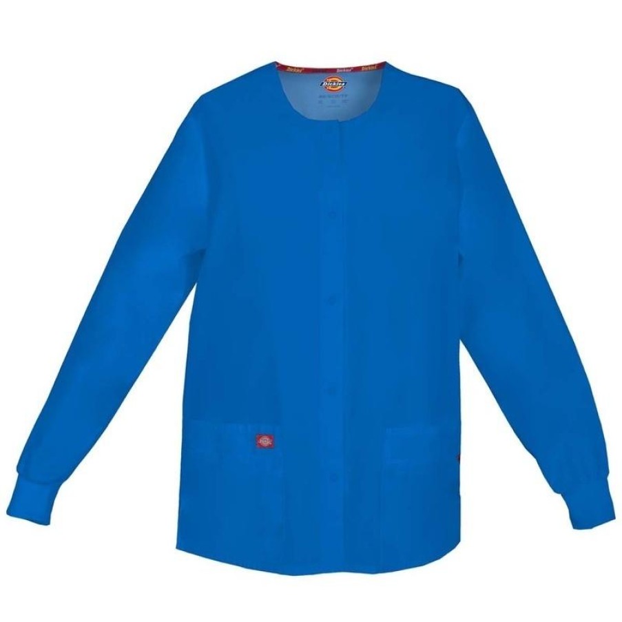 Healthcare Dickies EDS Signature Lab Coats & Jackets | Dickies Eds Signature Women'S Snap Front Warm-Up Scrub Jacket