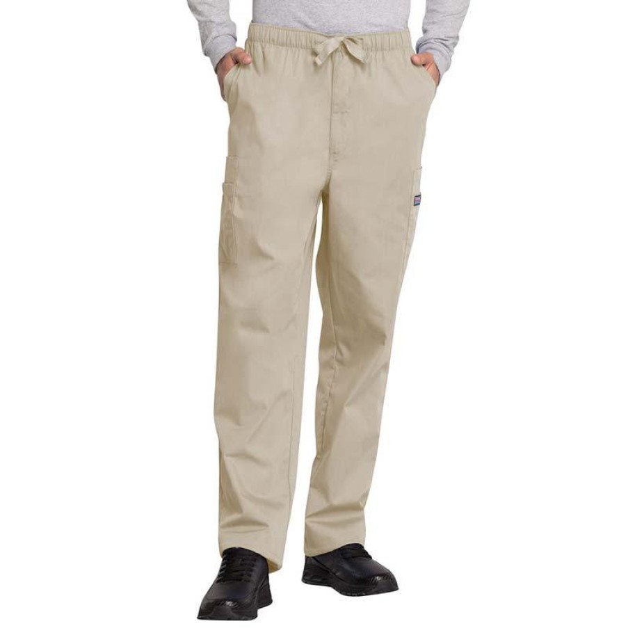 Healthcare Cherokee Workwear Scrub Pants | Cherokee Workwear Men'S Zip Fly Cargo Scrub Pants-Short