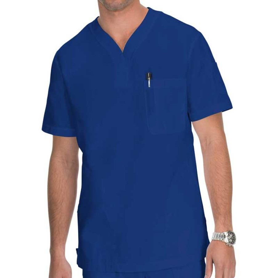 Healthcare Koi Scrub Tops | Koi Men'S Jason Henley Multi-Pocket Scrub Top