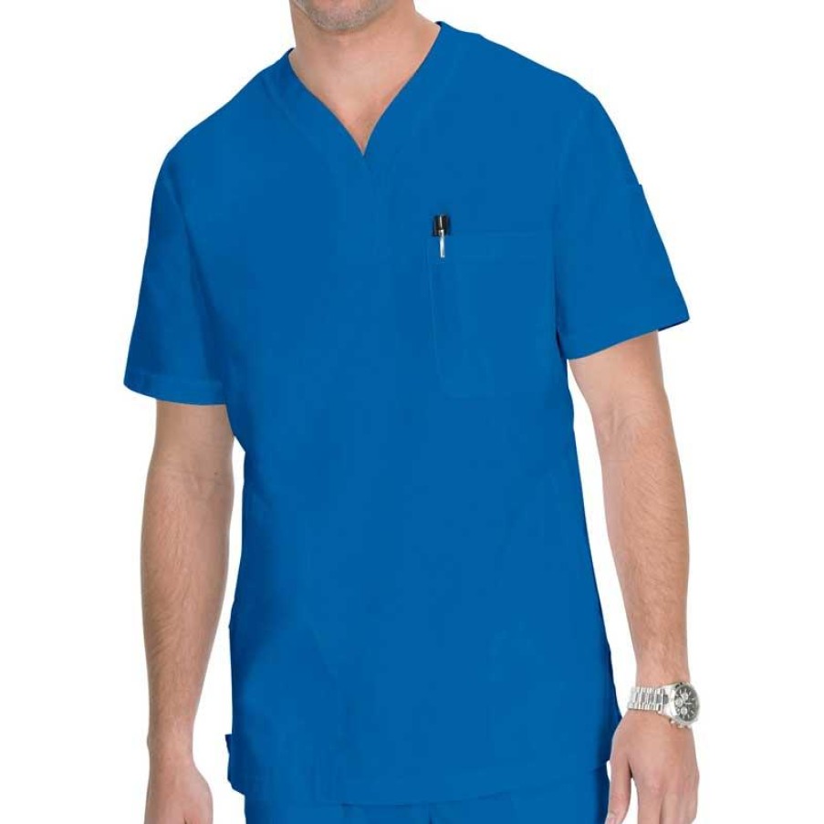 Healthcare Koi Scrub Tops | Koi Men'S Jason Henley Multi-Pocket Scrub Top